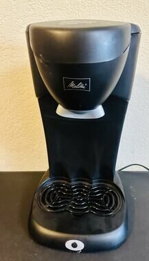 Melitta Pod Coffee Machine Black 2-Cup Plastic w/ Removable Drip Tray